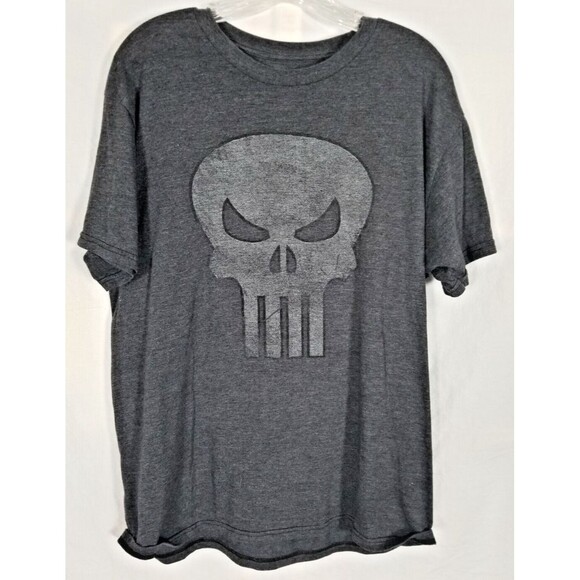 MARVEL Punisher Men's T-shirt Large Gray Comic Book Frank Castle Disney Stan Lee - Picture 1 of 4